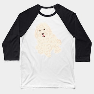 Maltipoo Smiling Sitting Baseball T-Shirt